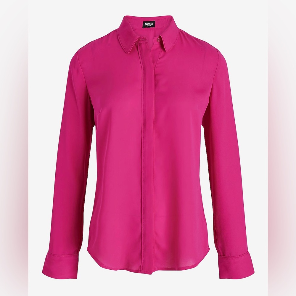 Express Portofino Purple Shirt Long sleeve Size S NWT